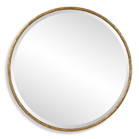Sutton - Aged Gold Round Mirror