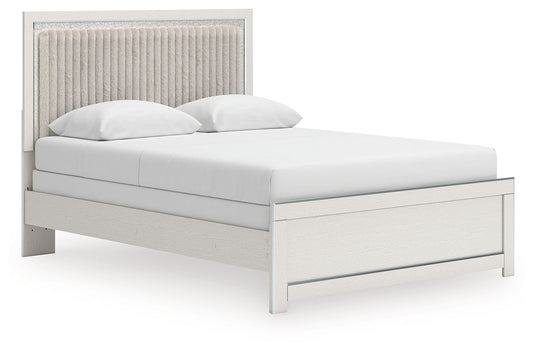 Zuraleus - Queen Upholstered Panel Bed - White