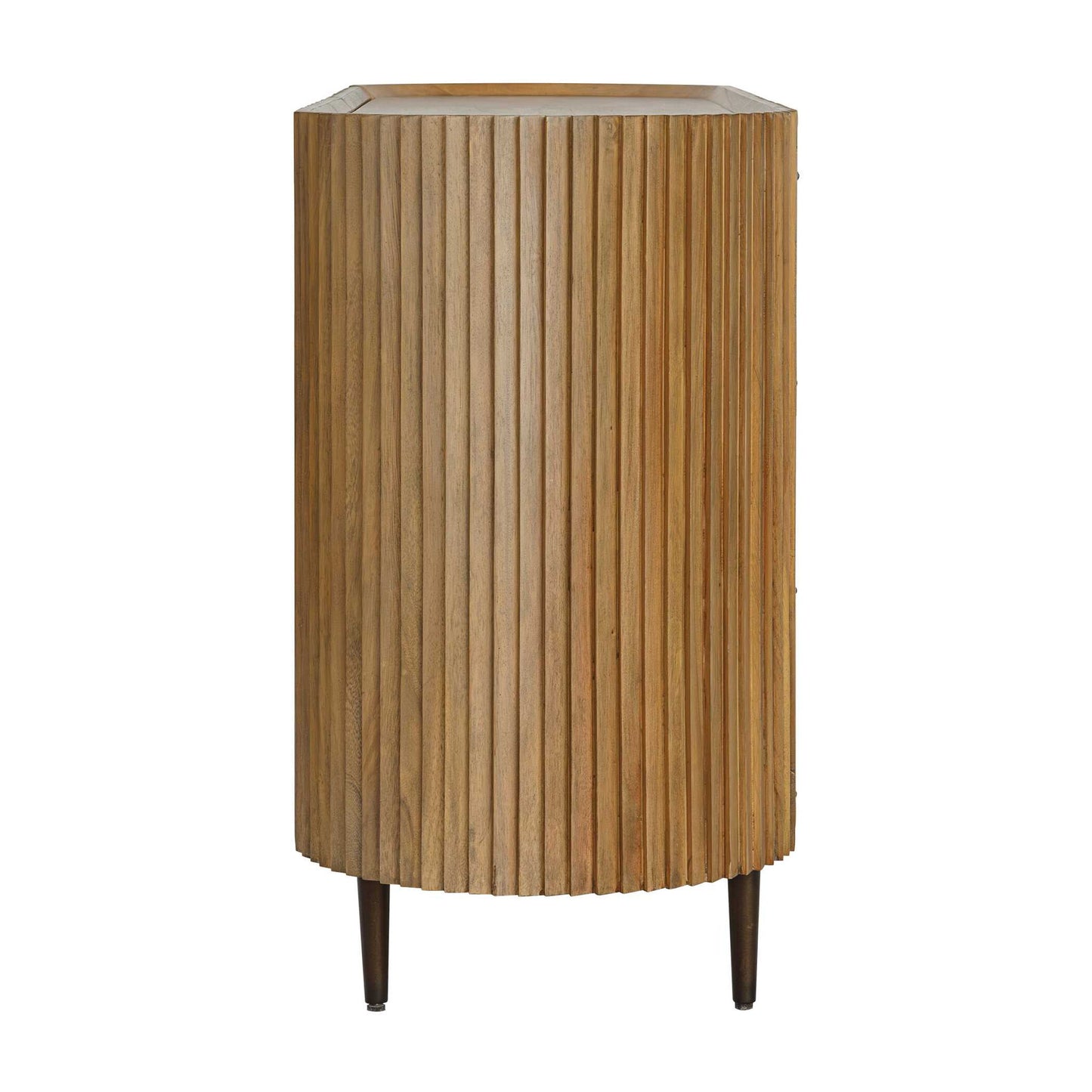 Reese - Pleated 2 Door Cabinet - Woodtone