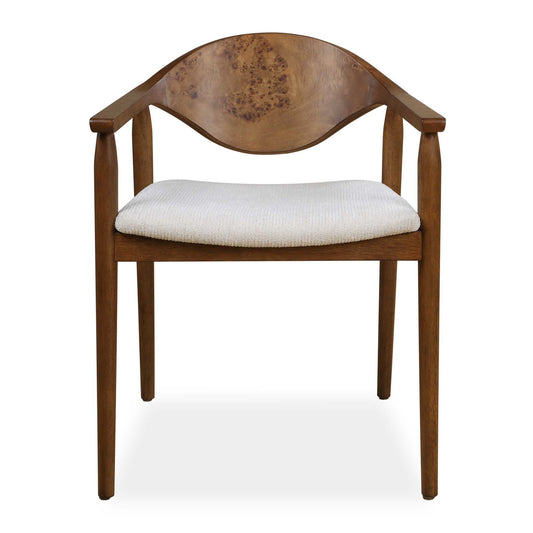 Augusta - Burl Dining Chair - Brown,White