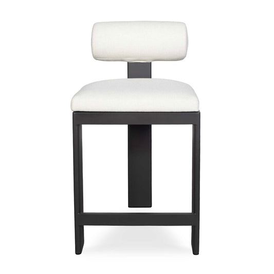 Bolster Back - Outdoor Counter Stool - White