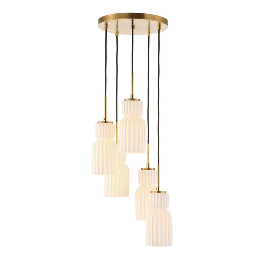 Vanier - 5 Light Cluster Pendant - Gold