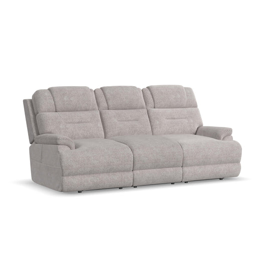 Zofa - Power Sleep Sofa With Power Headrests & Lumbar - Dove