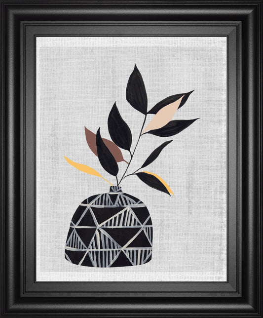 22x26 Decorated Vase with Plant IV By Melissa Wang - Gray