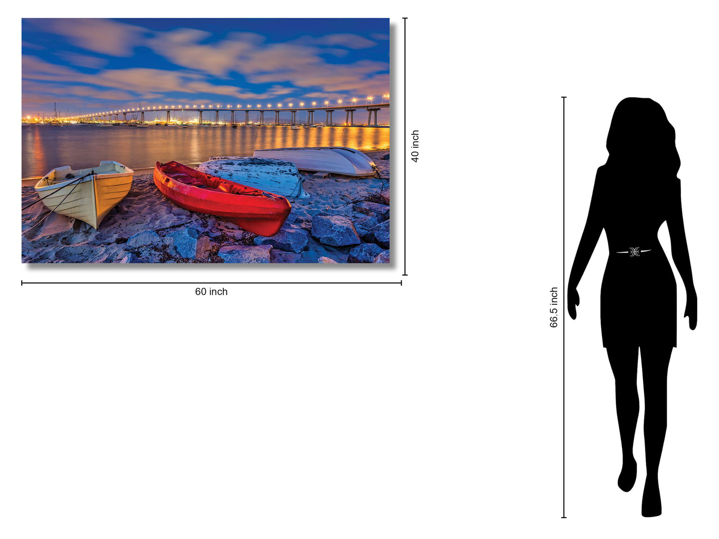 Temp Glass With Foil - San Diego Coronado Bridge - Blue