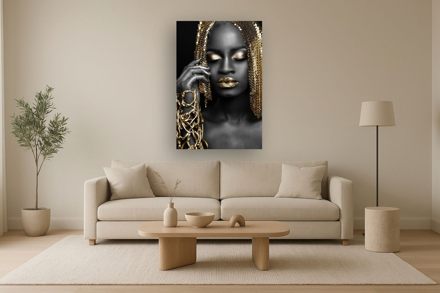 Floating Tempered Glass With Foil All In Gold - Dark Gray