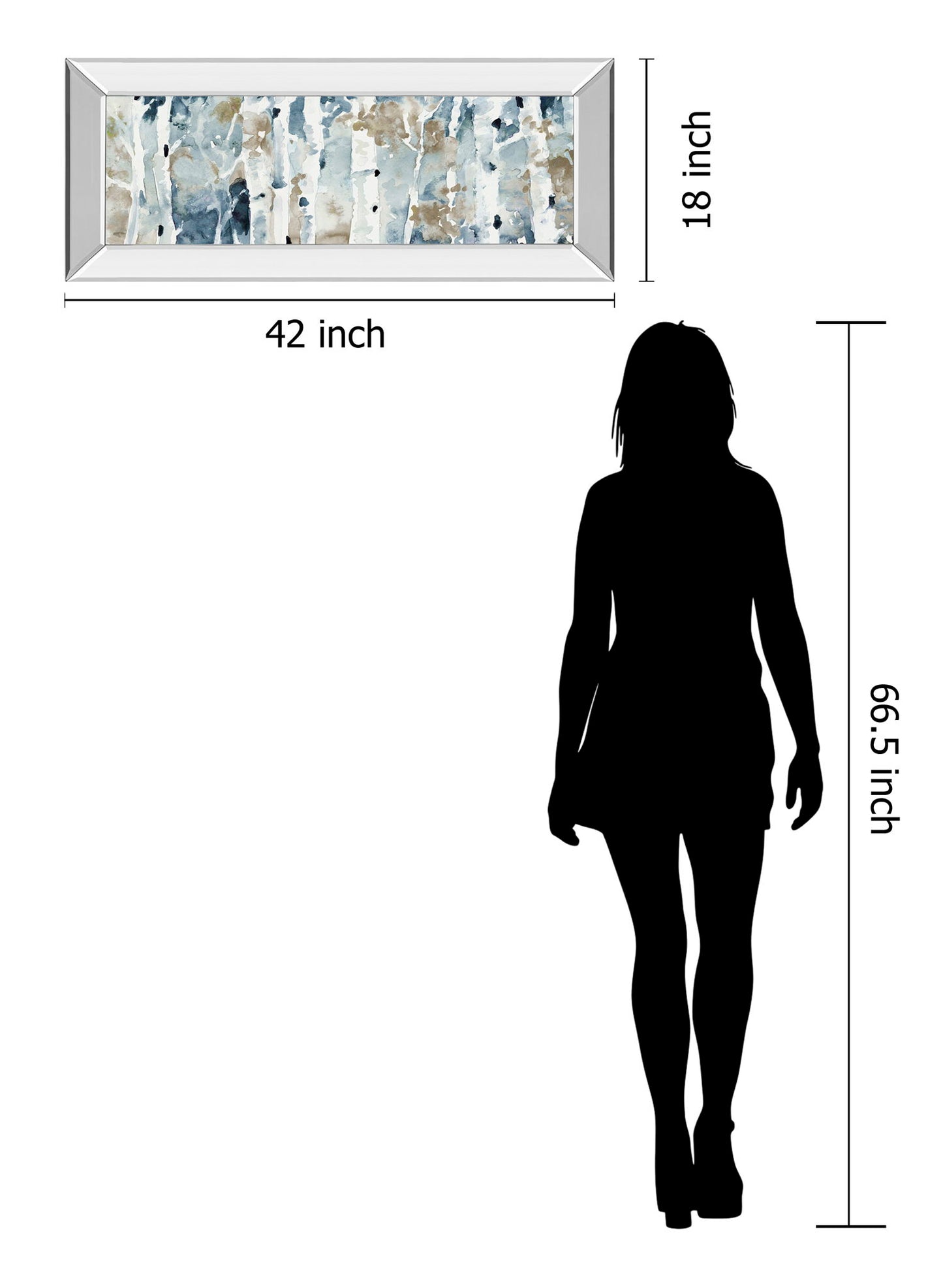 Blue Upon The Hill By Lanie Loreth - Mirror Framed Print Wall Art - Blue