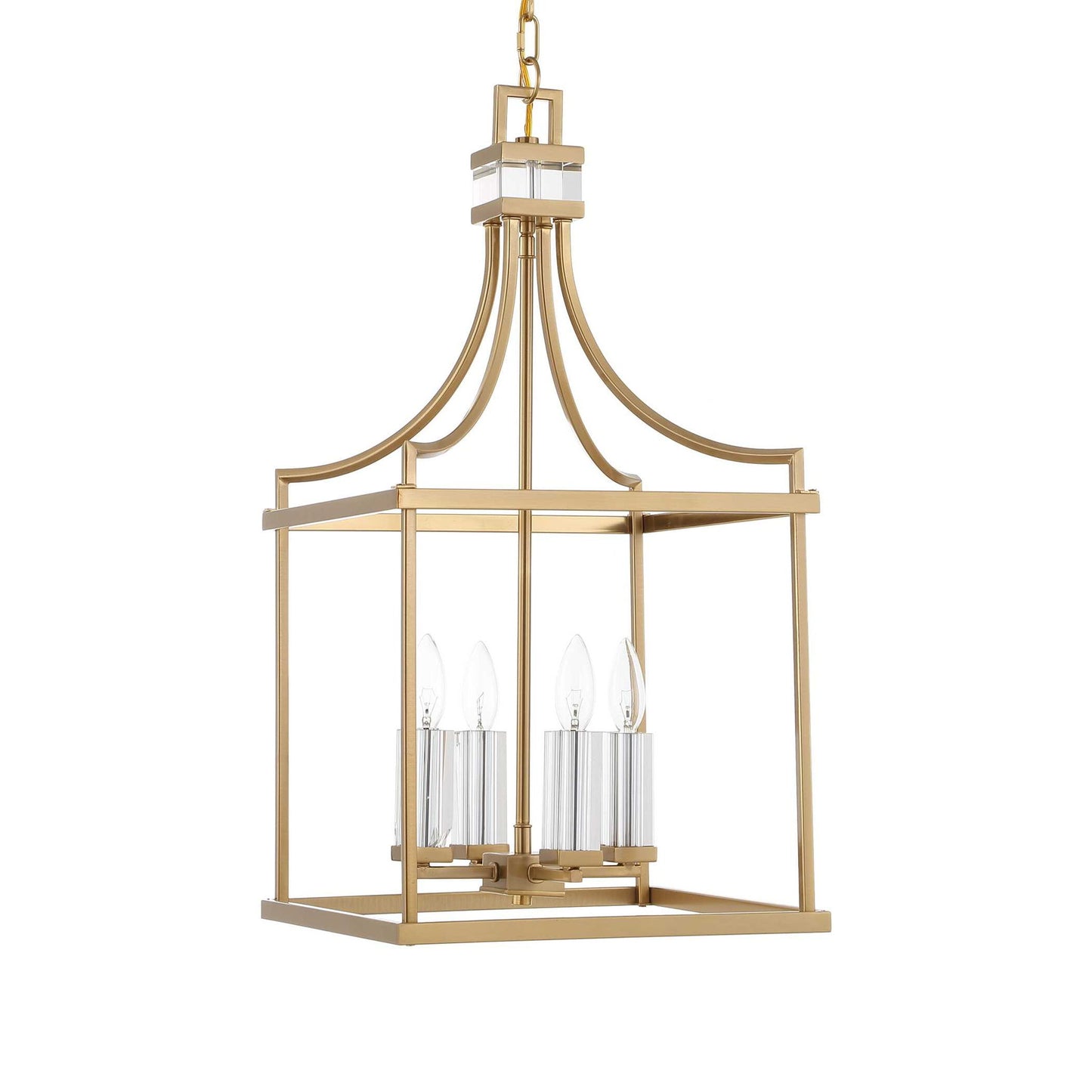Montreal - 4 Light Brass Lantern Pendant - Gold