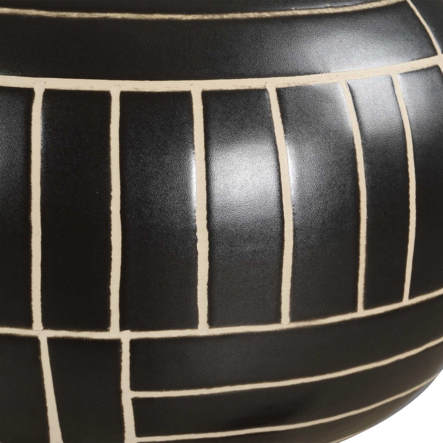 Graphite - Stride Geometric Vases (Set of 2) - Black