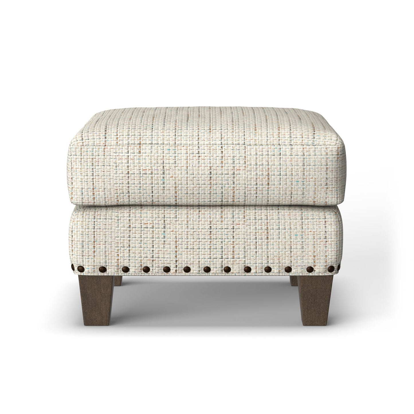 Gianna - Fabric Ottoman With Nailhead Trim