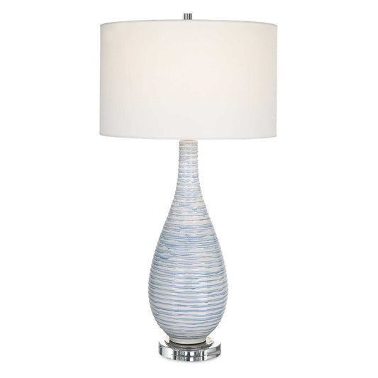 Clariot - Ribbed Table Lamp - Blue