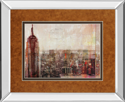 Shades Of New York By Markus Haub - Mirror Framed Print Wall Art - Light Brown