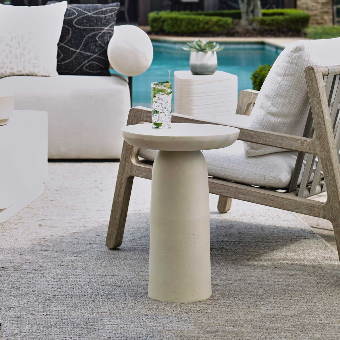Joppa - Outdoor Accent Table - White