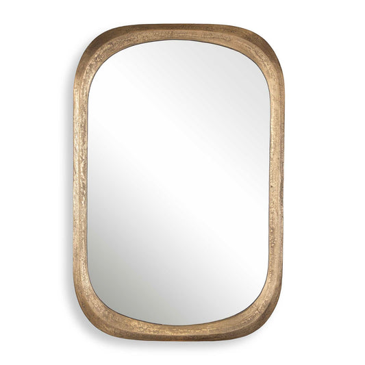 Malone - Brass Mirror - Light Brown