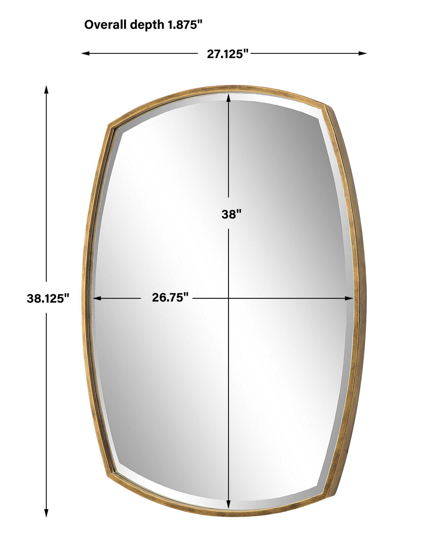 Varenna - Aged Vanity Mirror - Gold