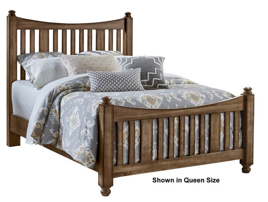 Maple Road - California King Slat Poster Bed With Slat Poster Footboard - Maple Syrup