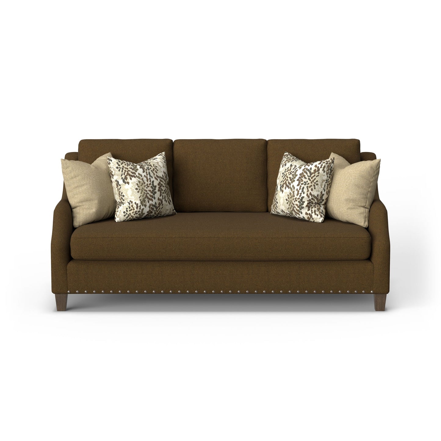 Gianna - Fabric Bench Sofa With Nailhead Trim