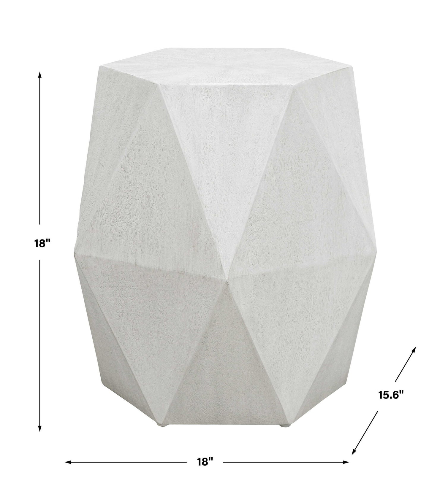 Volker - White Geometric Accent Table