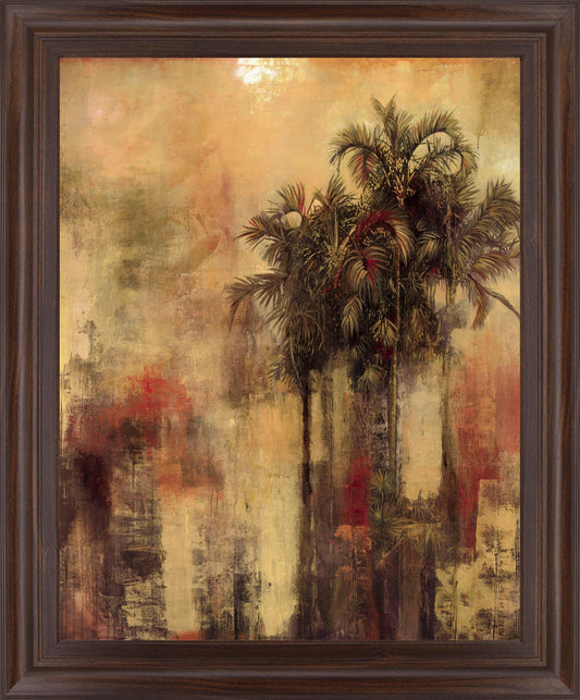 Sunlit Palm Whisper - 28" x 34" Framed Wall Art