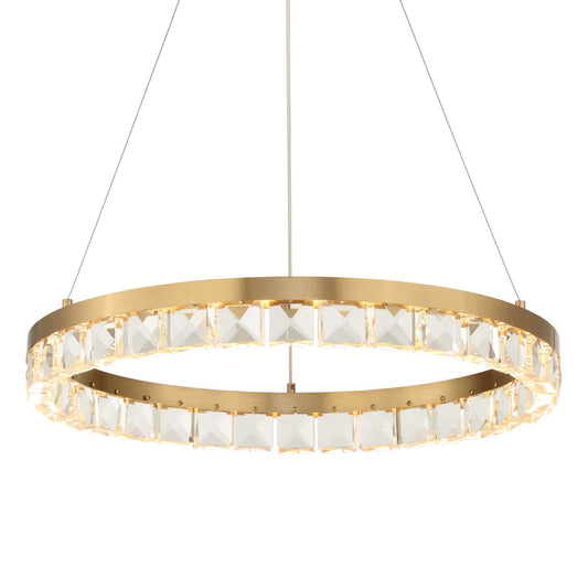 Segovia - Round Crystal LED Chandelier - Gold