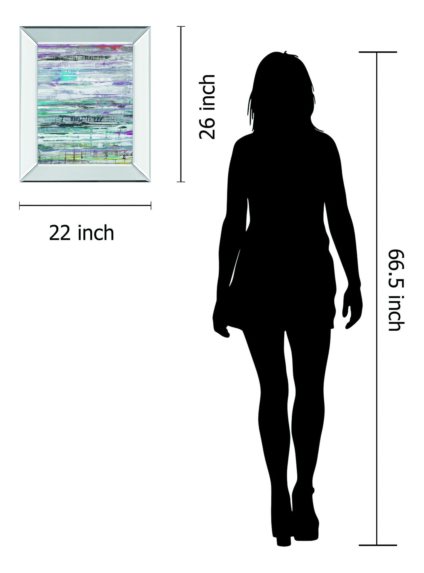 Land Drift By Hilario Gutierrez - Mirror Framed Print Wall Art - Blue