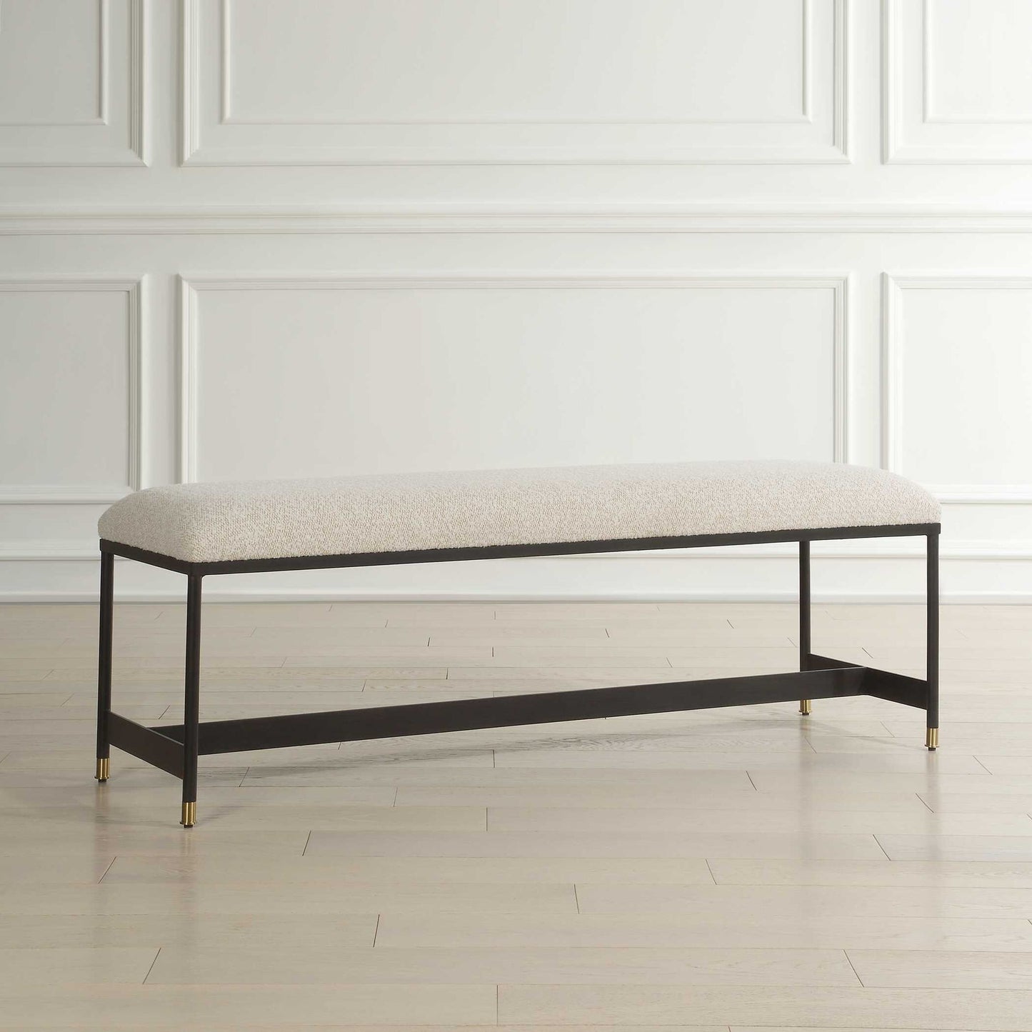 Halston - Upholstered Bench - White