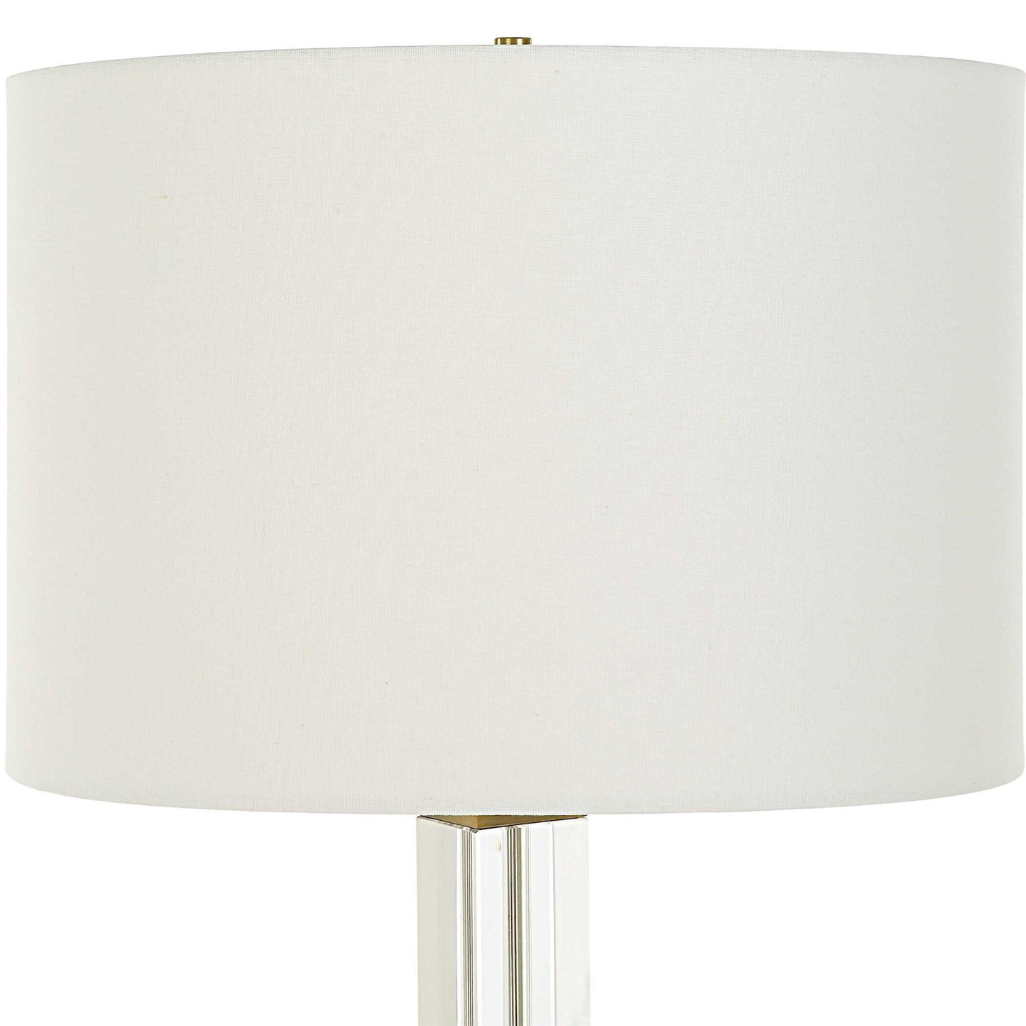 Crystal Column - Table Lamp - Pearl Silver
