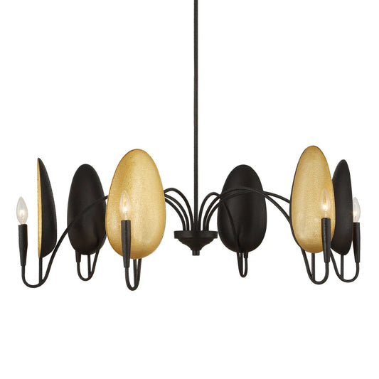 Warwick - 6 Light Chandelier - Matte Black
