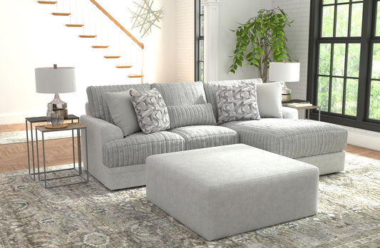 Titan - Sectional With Comfort Coil Seating, Cocktail Ottoman And Accent Pillows Included