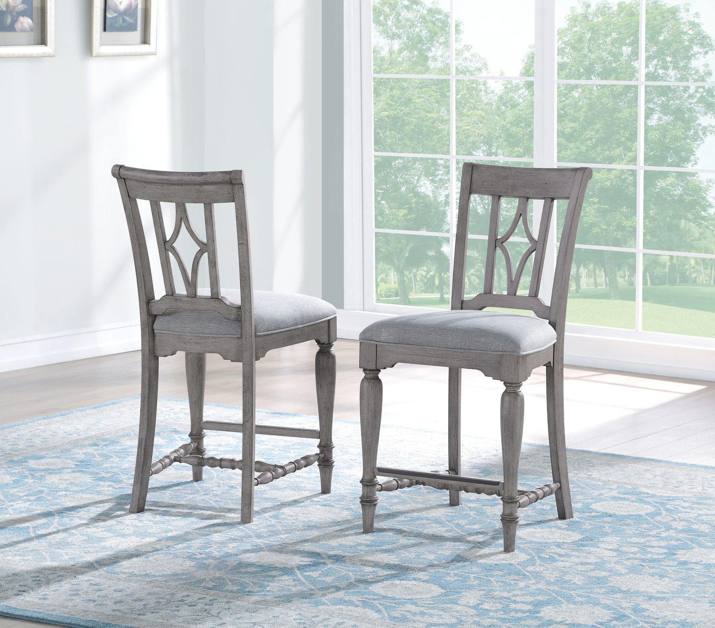 Plymouth - Counter Chair - Gray