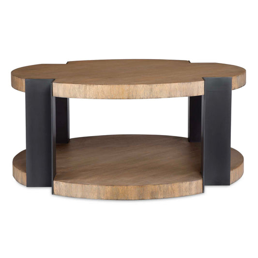 Loana - Industrial Coffee Table - Light Brown