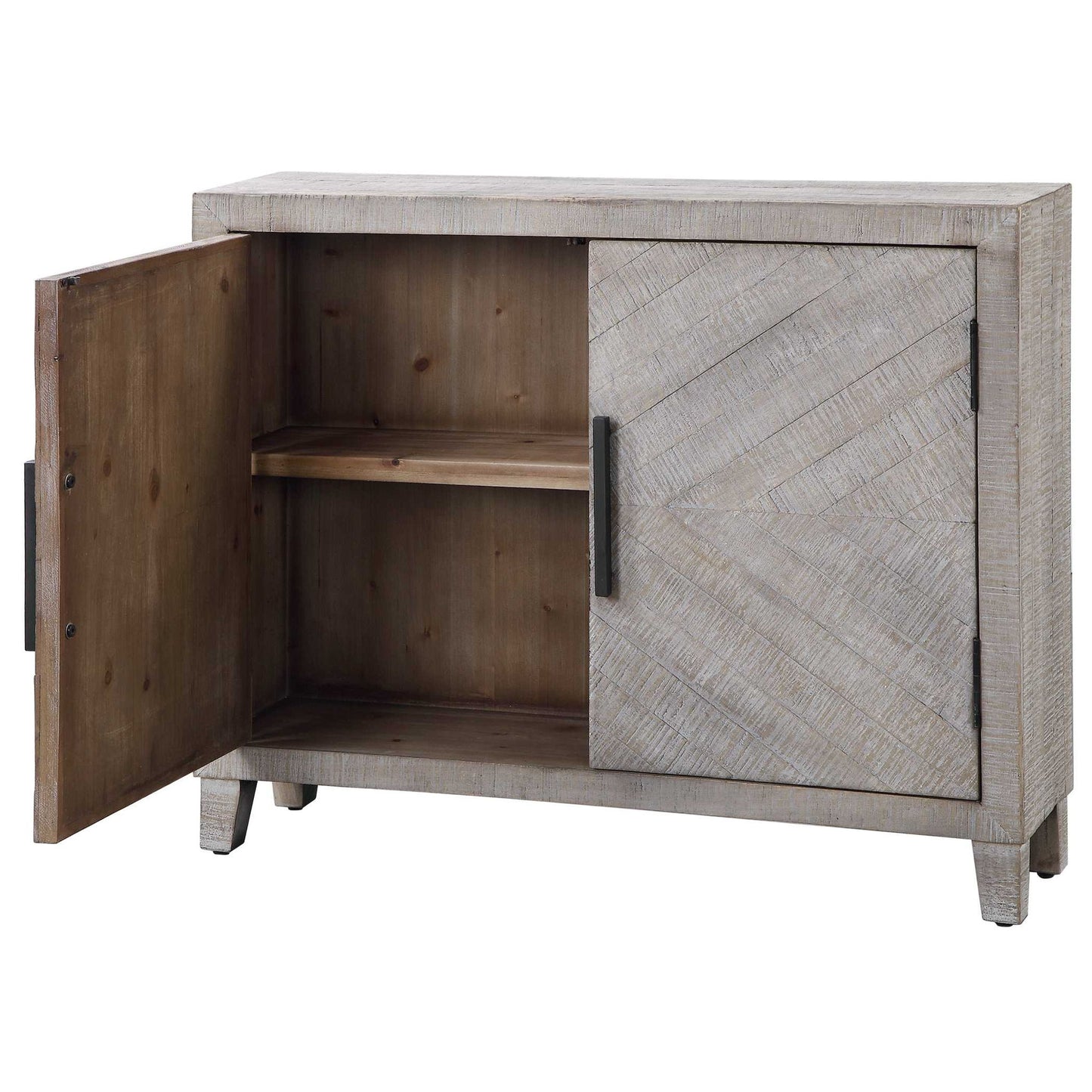 Adalind - Washed Accent Cabinet - White Washed