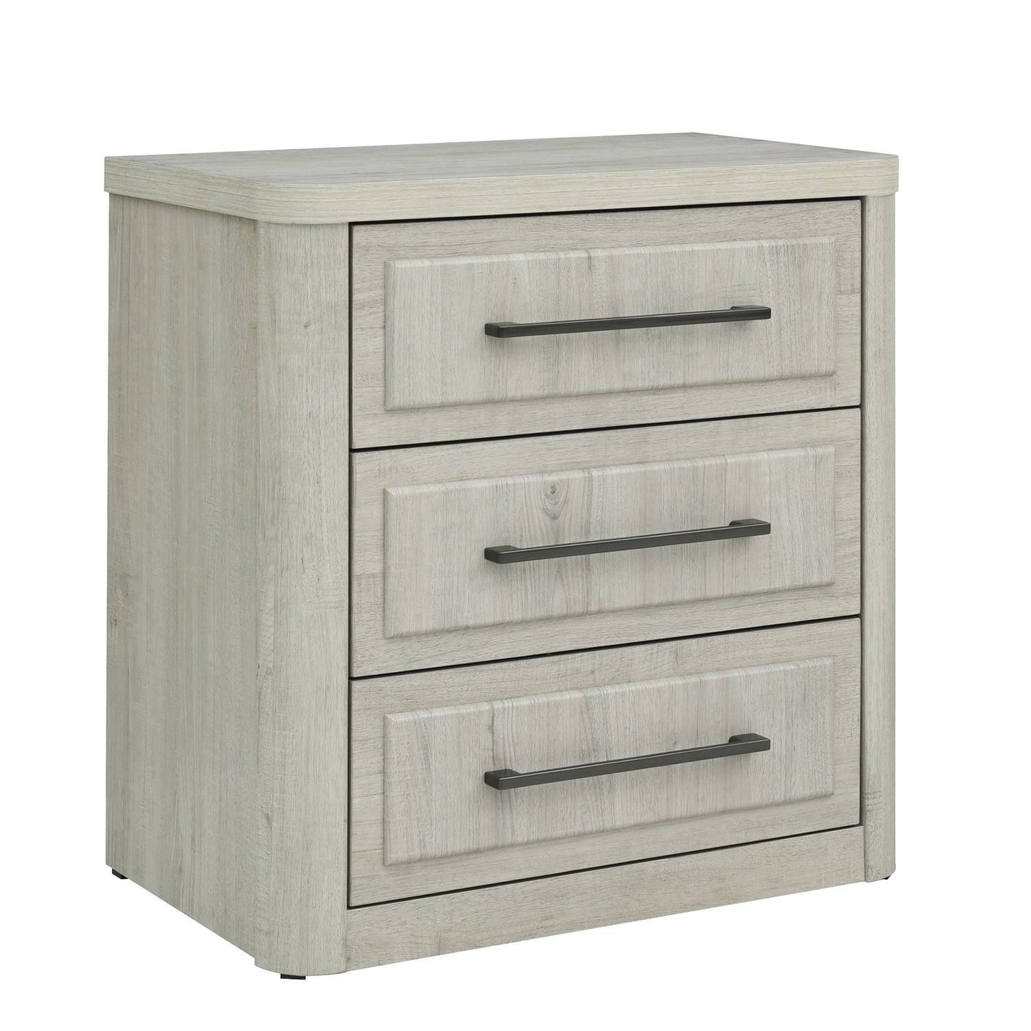 Modern Play - Nightstand With Charging Station - Natural White