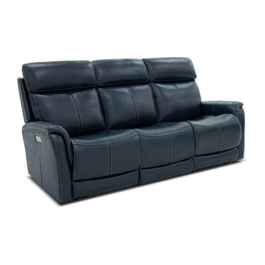 View - Power Reclining Sofa With Console, Power Headrest & Lumbar