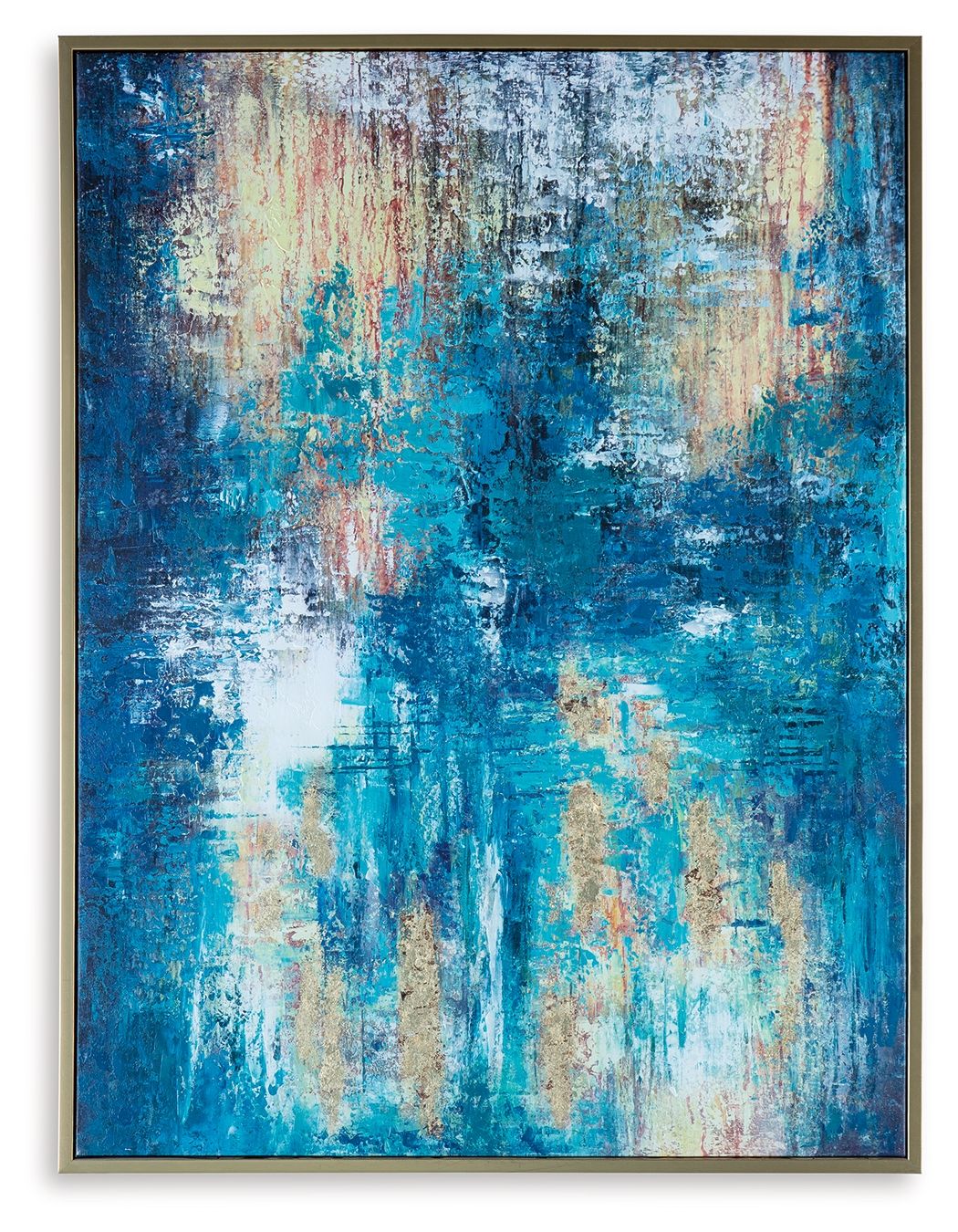 Scarlite - Wall Art - Teal / Gold Finish