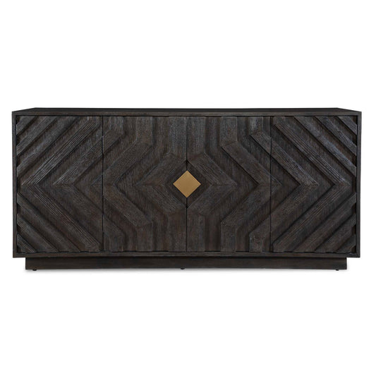 Faulkner - 4 Door Cabinet - Black