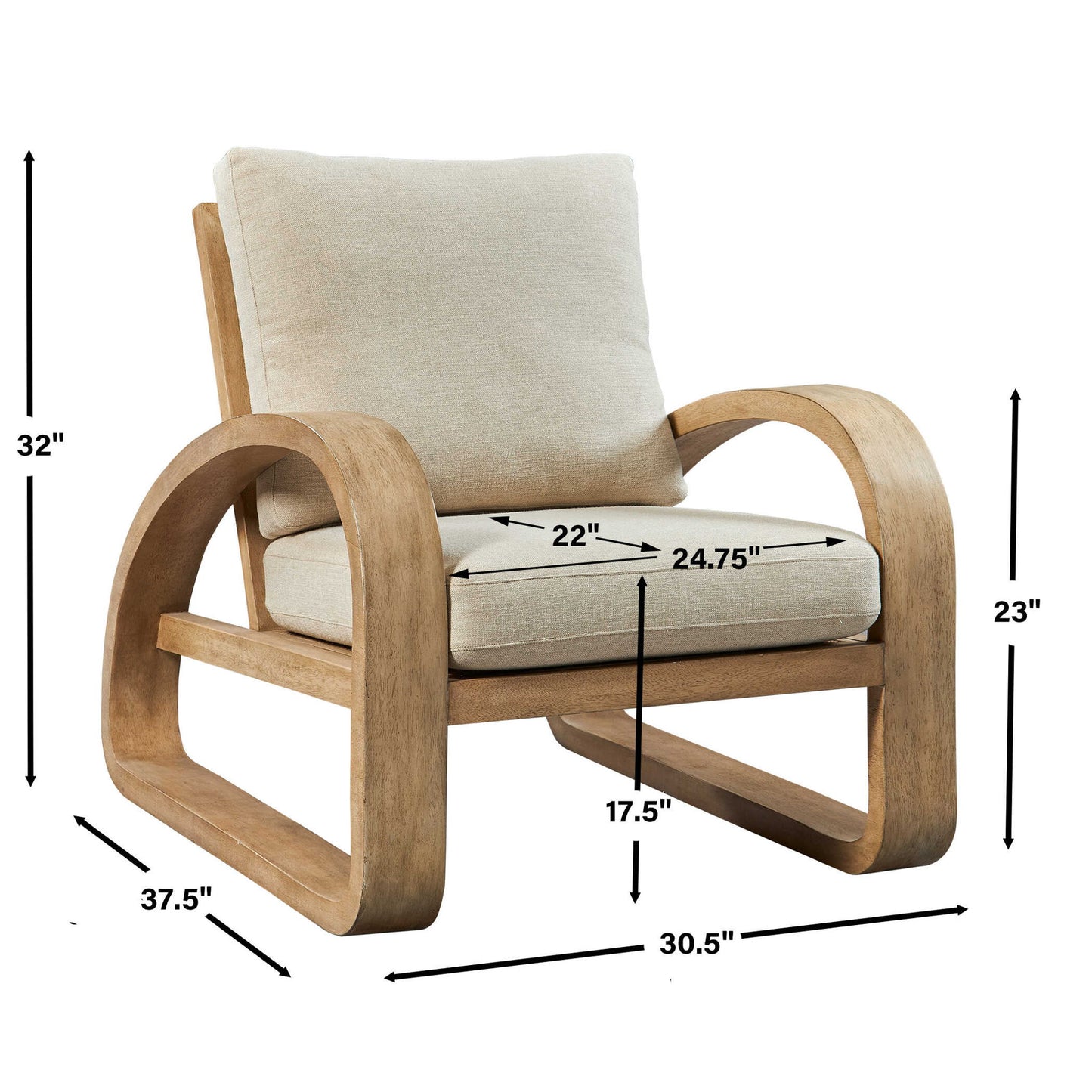 Barbora - Wooden Accent Chair
