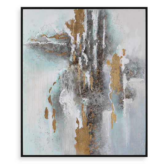 Mountain Mist - Hand Painted Canvas - Gray