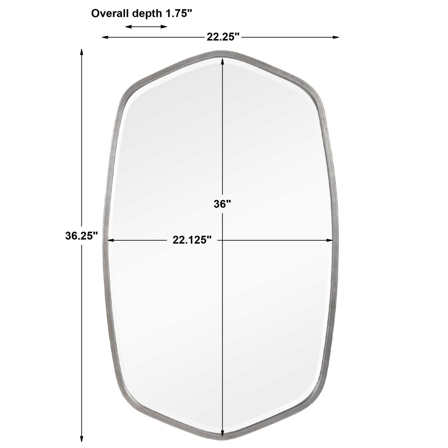 Duronia - Mirror - Brushed Silver