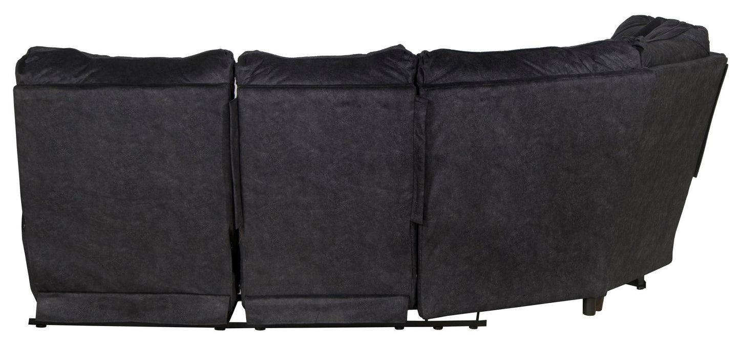 Shane - 2 Piece Reclining Sectional - Smoke