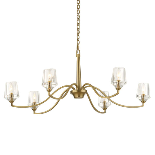 Barcelona - 6 Light Brass Chandelier - Gold