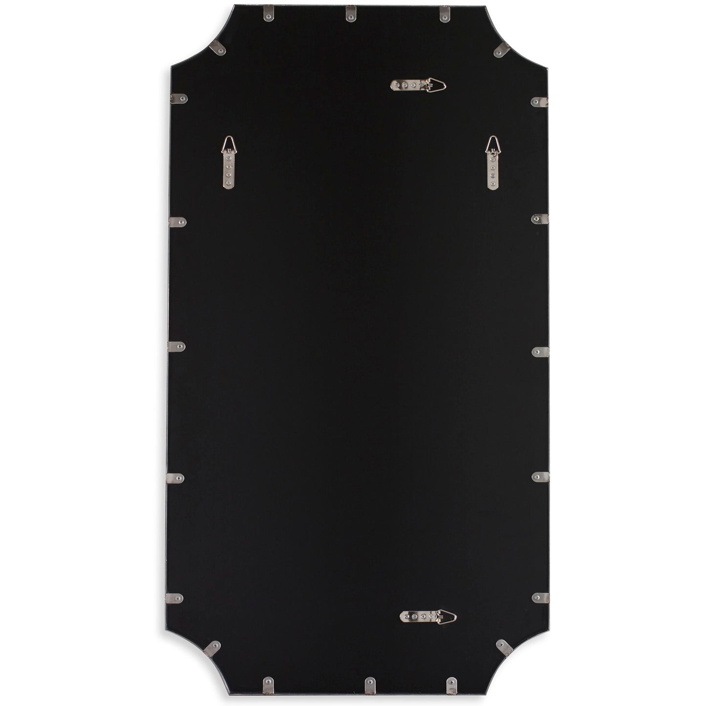 Lennox - Scalloped Corner Mirror - Black