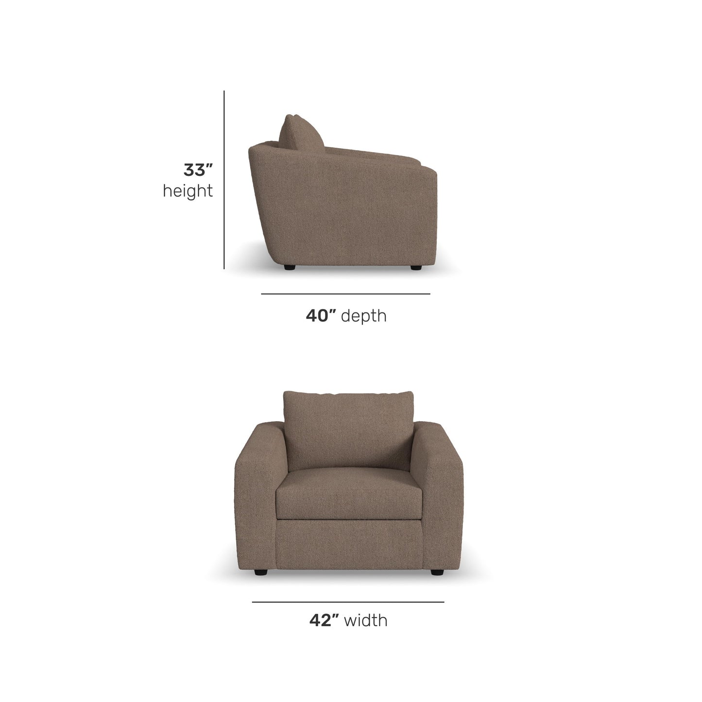 Chevy - Fabric Dining Chair - Brown