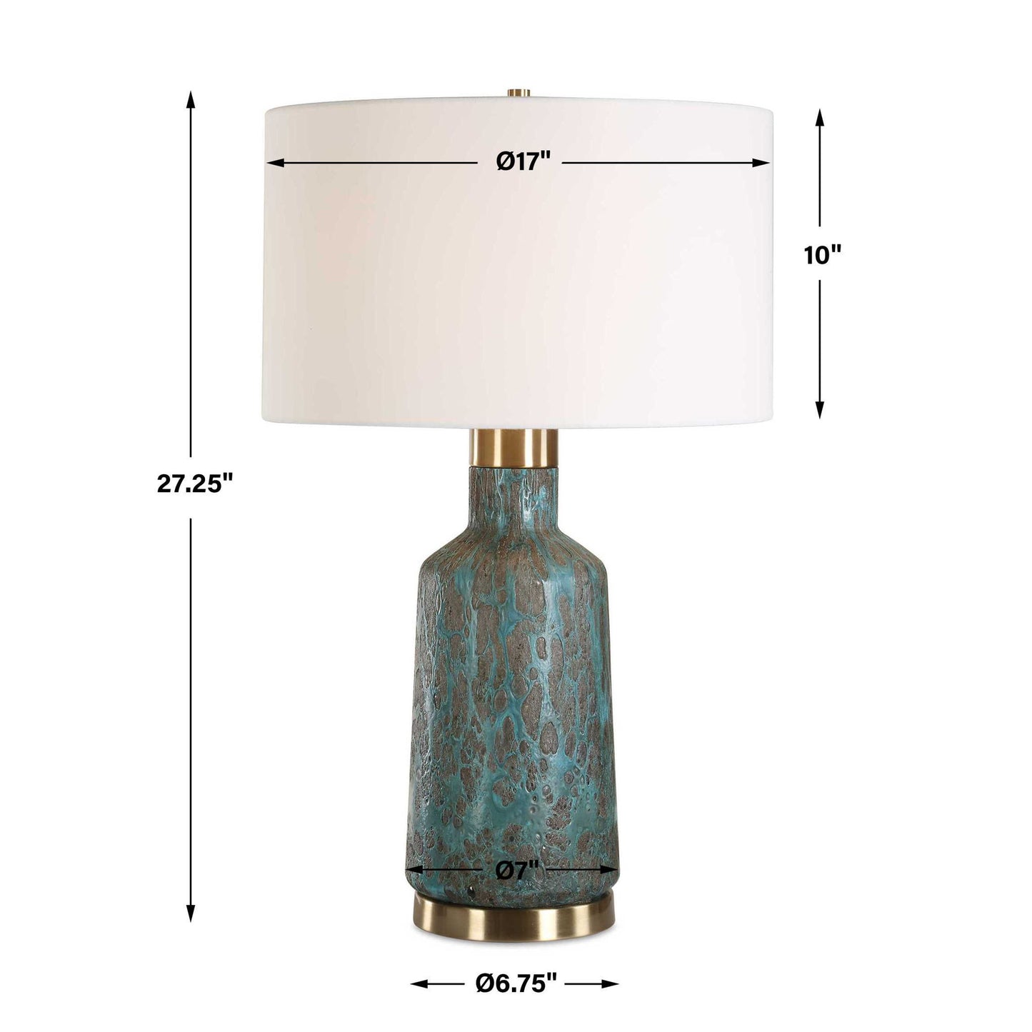Dauphine - Cracked Table Lamp - Teal