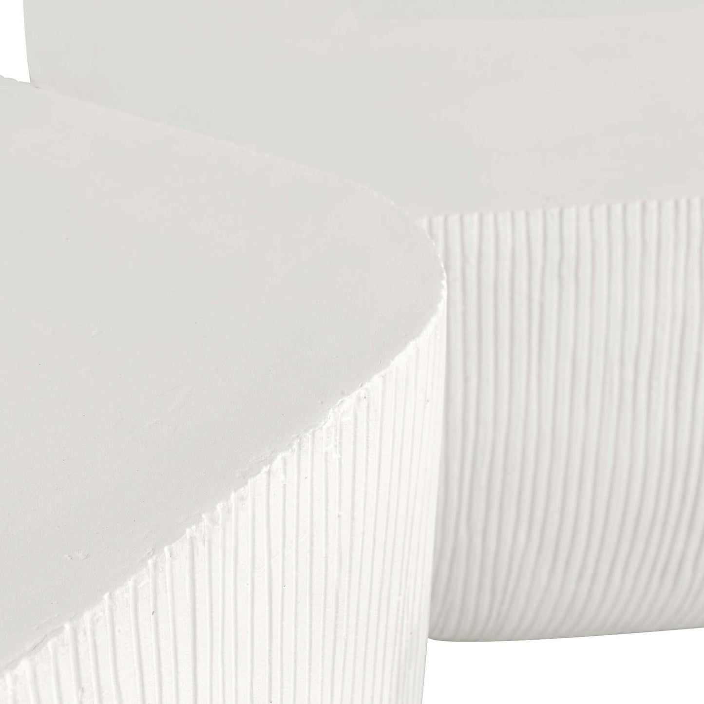 Alma - Concrete Outdoor Side Table - White