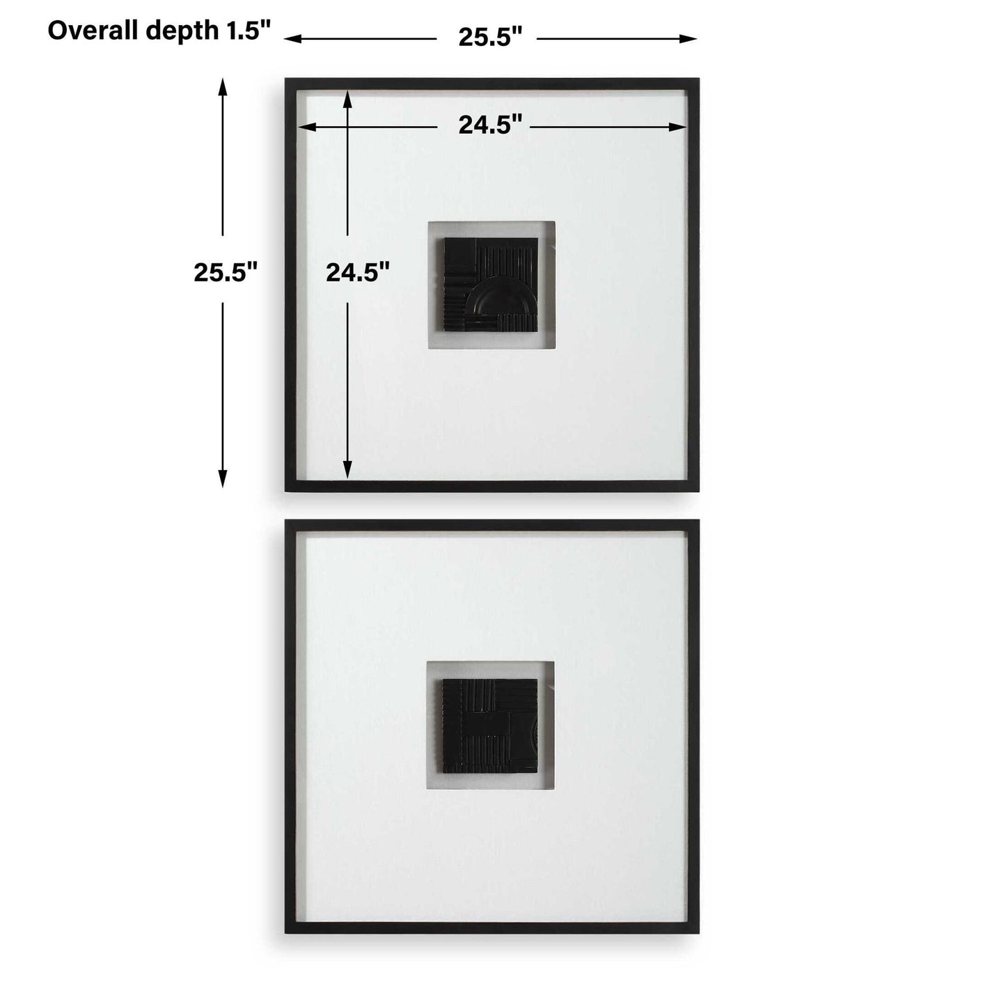 Origins - Shadow Boxes (Set of 2) - Black / White