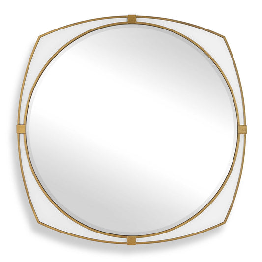 Estella - Round Mirror - Gold / White