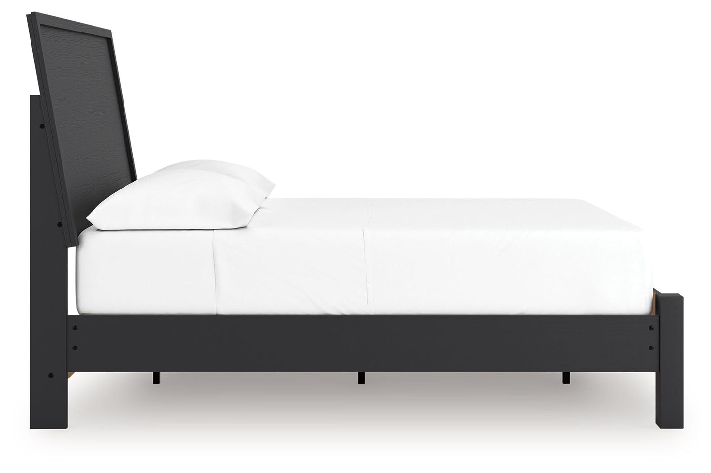 Danziar - Full Panel Bed With Low Footboard - Black