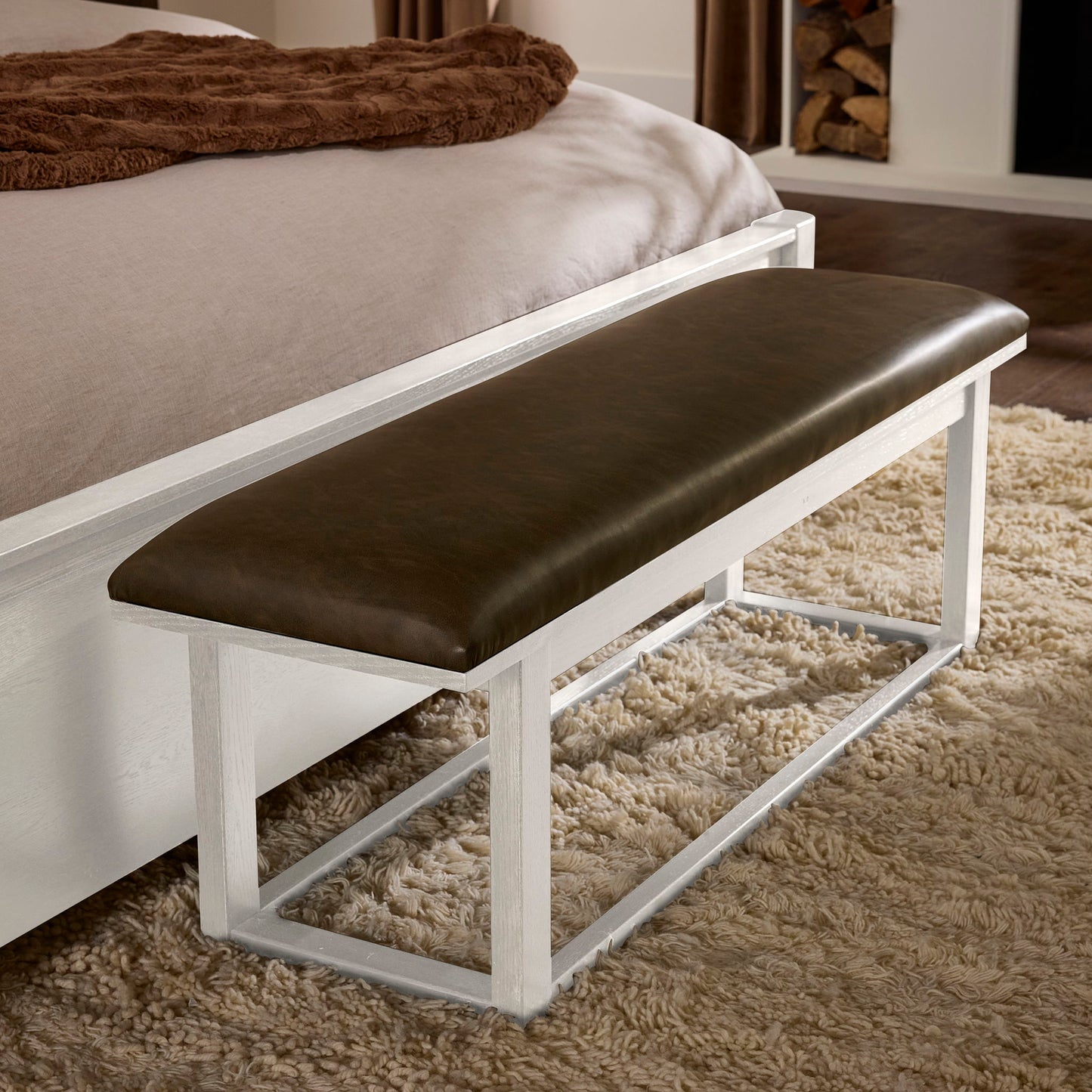 Lodge & Loft - Upholstered Bench - Sedona Brown