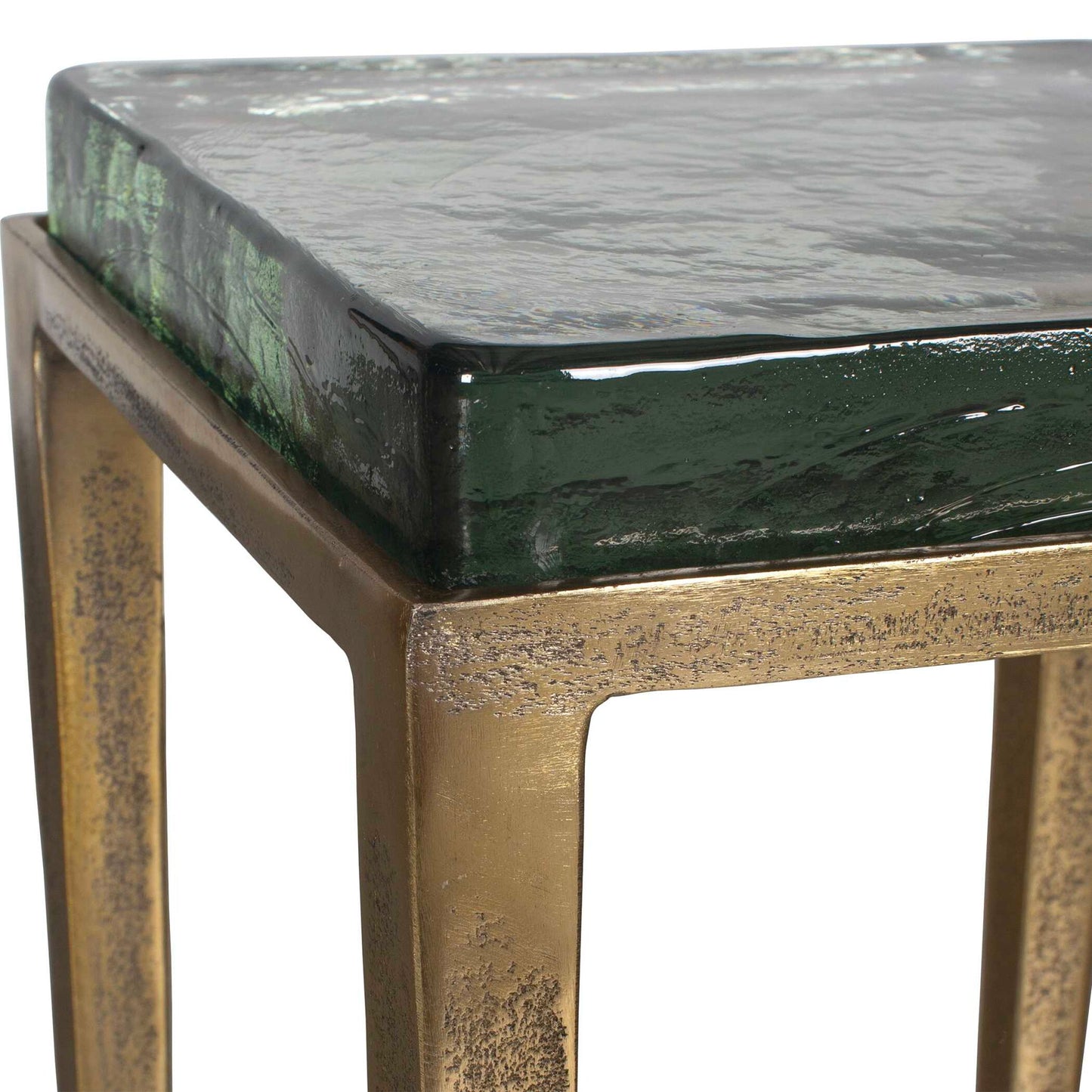 Preston - Square Accent Table - Brass,Gold